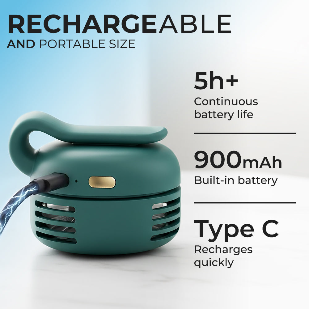 Wearable Tiny Cool Bladeless Clip Fan