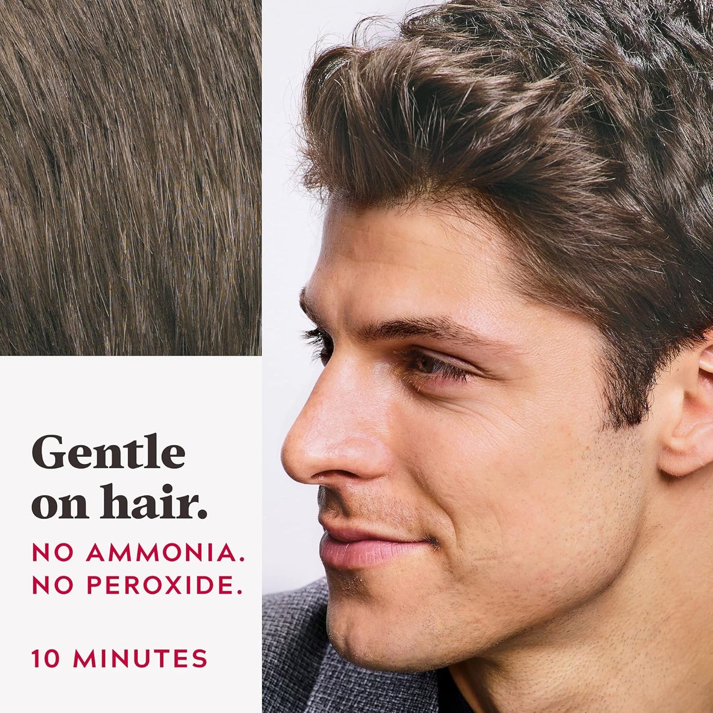 Men’s Brush-Comb Hair Color Cream for Gray Coverage
