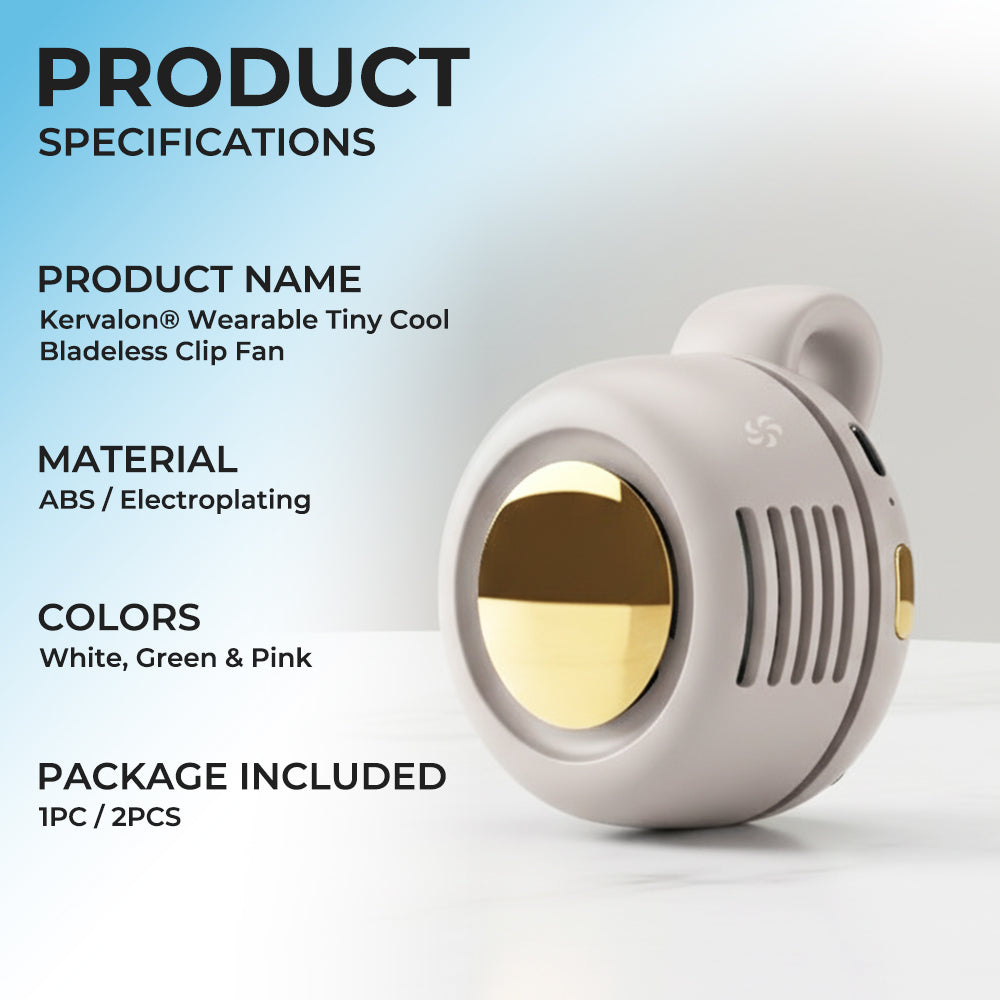 Wearable Tiny Cool Bladeless Clip Fan