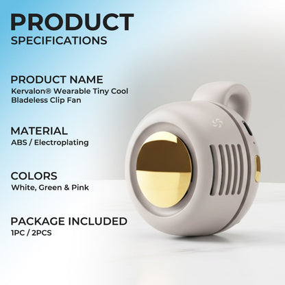 Wearable Tiny Cool Bladeless Clip Fan