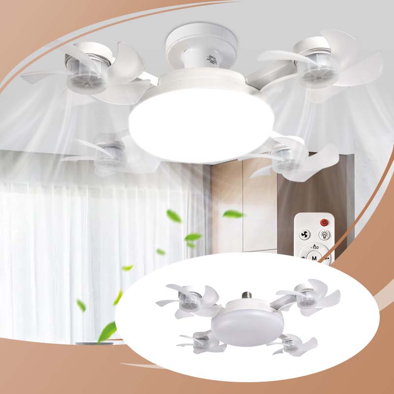 E27 Ceiling Fan Light with Remote – Silent LED Fan & Light Combo