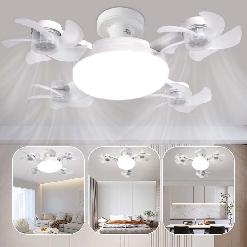 E27 Ceiling Fan Light with Remote – Silent LED Fan & Light Combo