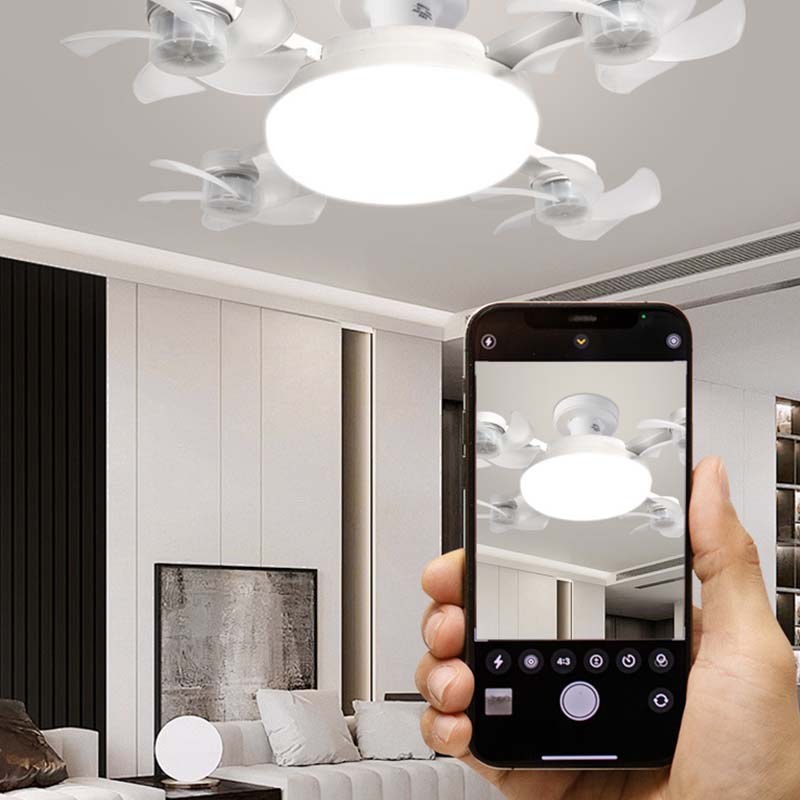 E27 Ceiling Fan Light with Remote – Silent LED Fan & Light Combo