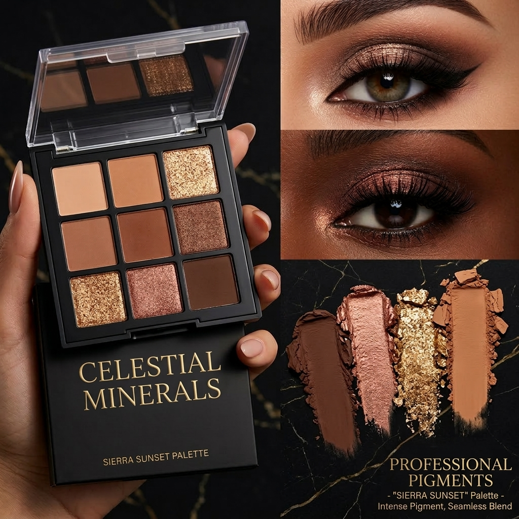 9 Colors Eyeshadow Palette Earth Color Tone Light Makeup